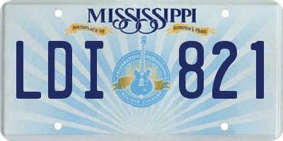 MS license plate LDI821