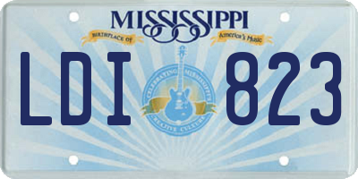 MS license plate LDI823