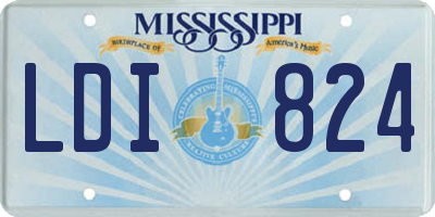 MS license plate LDI824