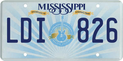 MS license plate LDI826