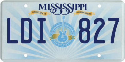 MS license plate LDI827