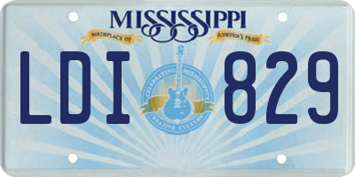 MS license plate LDI829