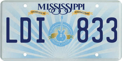 MS license plate LDI833