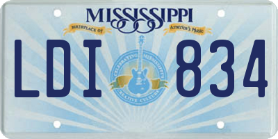MS license plate LDI834