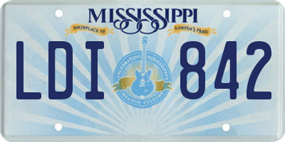 MS license plate LDI842