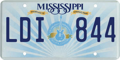 MS license plate LDI844