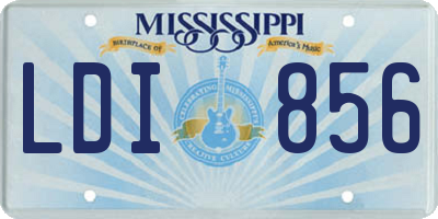 MS license plate LDI856