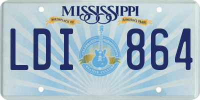 MS license plate LDI864