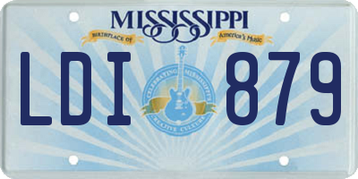 MS license plate LDI879