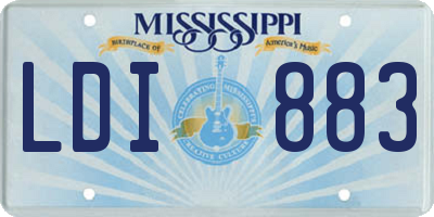 MS license plate LDI883