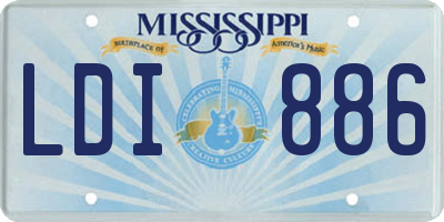 MS license plate LDI886