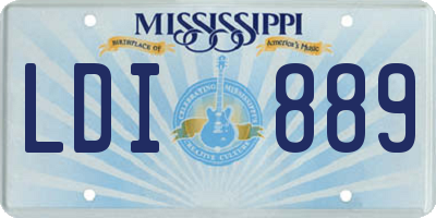 MS license plate LDI889
