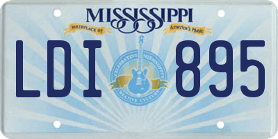 MS license plate LDI895