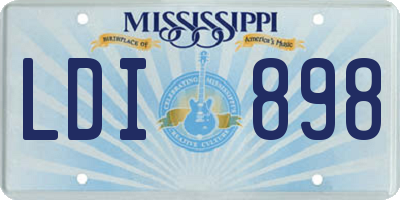 MS license plate LDI898