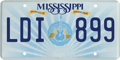 MS license plate LDI899