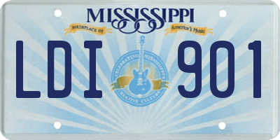 MS license plate LDI901
