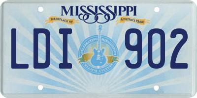 MS license plate LDI902