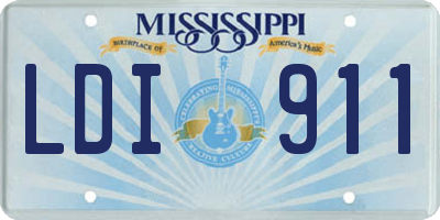 MS license plate LDI911