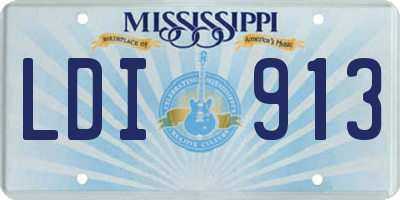 MS license plate LDI913