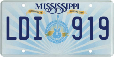 MS license plate LDI919