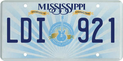 MS license plate LDI921