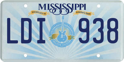 MS license plate LDI938