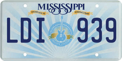 MS license plate LDI939