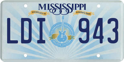 MS license plate LDI943