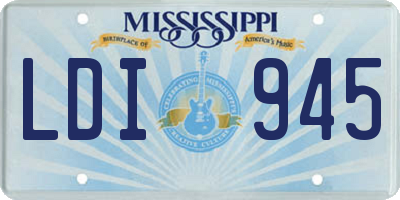 MS license plate LDI945