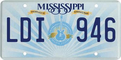 MS license plate LDI946