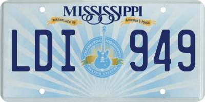 MS license plate LDI949