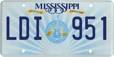 MS license plate LDI951