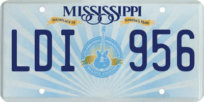 MS license plate LDI956