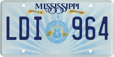 MS license plate LDI964