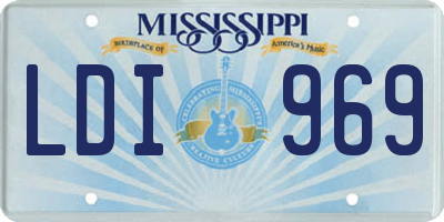 MS license plate LDI969