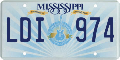 MS license plate LDI974