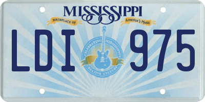 MS license plate LDI975