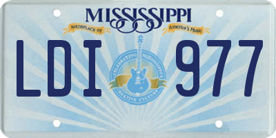 MS license plate LDI977