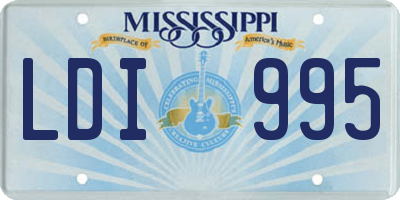 MS license plate LDI995