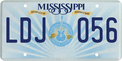 MS license plate LDJ056