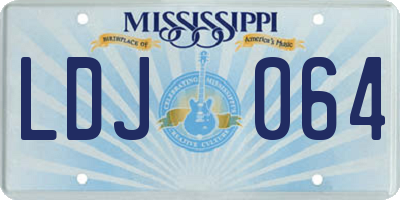MS license plate LDJ064
