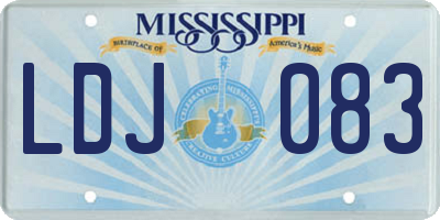 MS license plate LDJ083