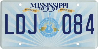 MS license plate LDJ084