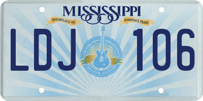MS license plate LDJ106