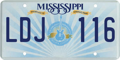 MS license plate LDJ116