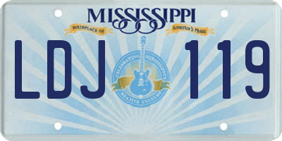 MS license plate LDJ119