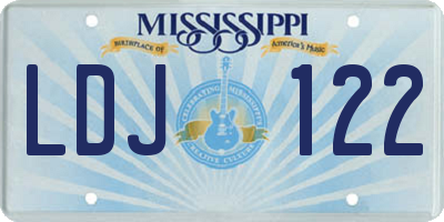 MS license plate LDJ122
