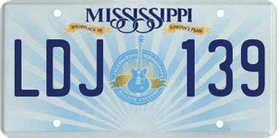 MS license plate LDJ139