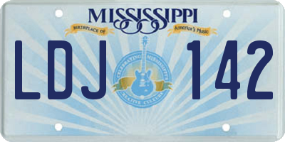MS license plate LDJ142