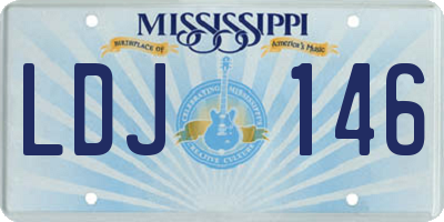 MS license plate LDJ146
